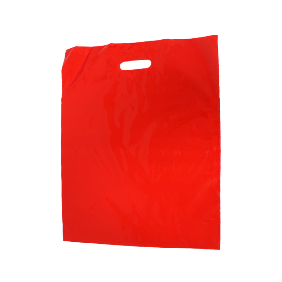 Plastic Bags Die-Cut Handles Low-Density (LD) - Red