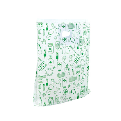 Bolsas Corte Feijão Kraft Natural 40g - Blanco y Verde - "Genérico Farmacia"
