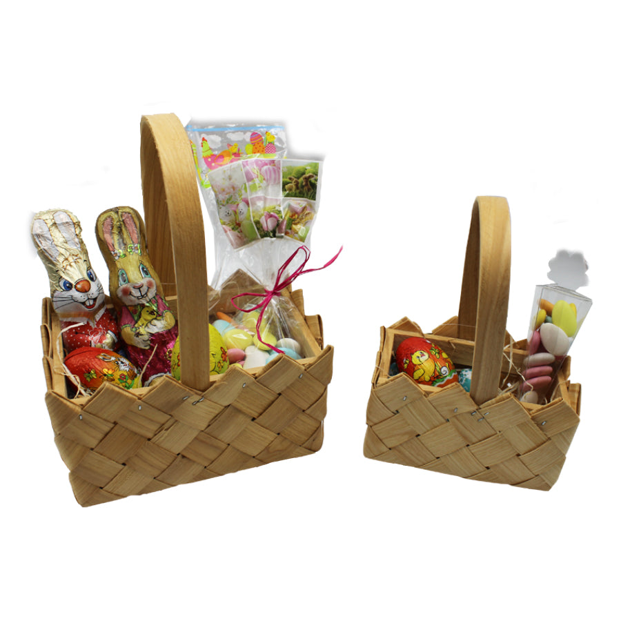Rectangular Basket with Handle - Wood