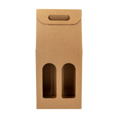 Windowed Bottle Boxes - Kraft