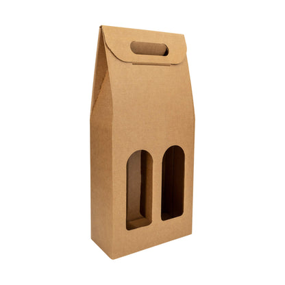 Windowed Bottle Boxes - Kraft