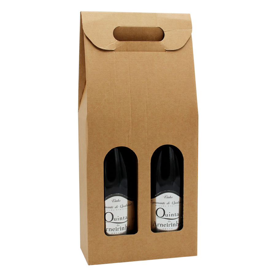 Cajas con Ventana para Botellas - Kraft