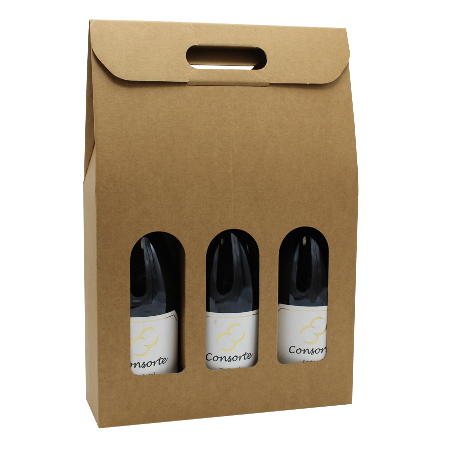 Cajas con Ventana para Botellas - Kraft