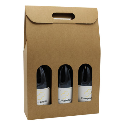 Cajas con Ventana para Botellas - Kraft