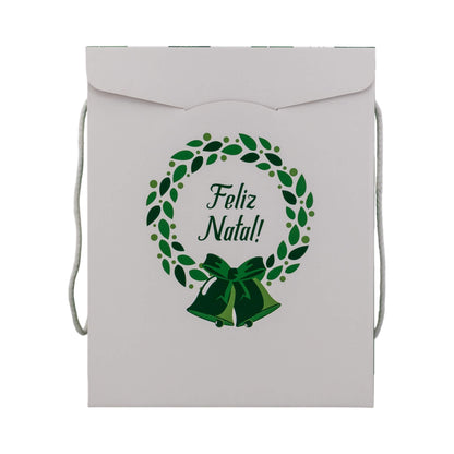 Caixas com Cordão - Verde e Branco - "Bosque Inverno"