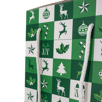 Caixas com Cordão - Verde e Branco - "Bosque Inverno"