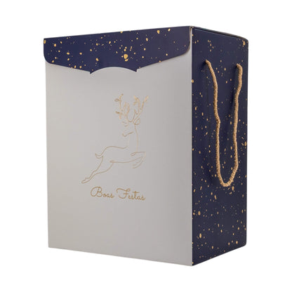 Caixas Segreto com Cordão - Azul, Dourado e Branco - "Noite Feliz"