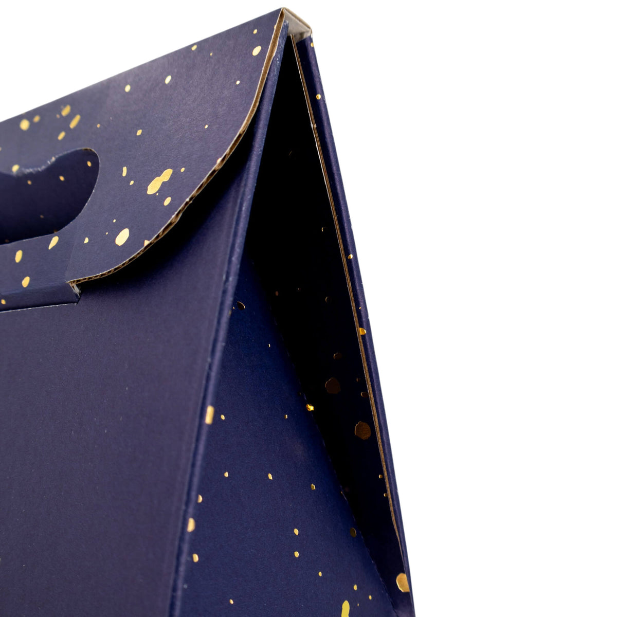 Caixas com Janela para Garrafas - Azul, Dourado e Branco - "Noite Feliz"