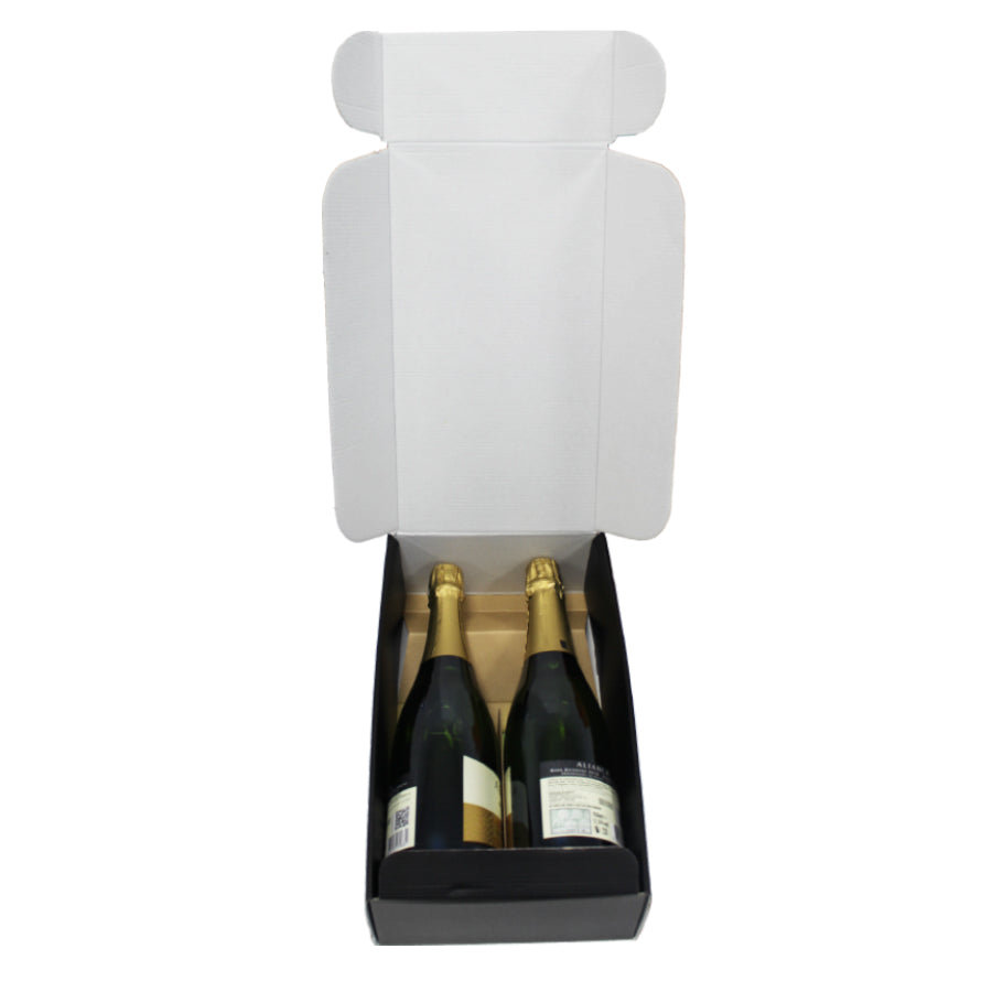 Cajas Cantinetta para Botellas - Negro - "Kraft"