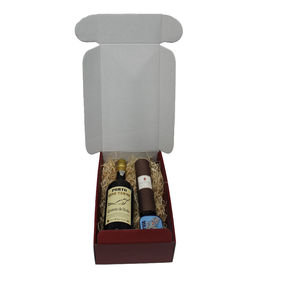 Cantinetta Boxes with White Interior for Bottles - Embossed Laminated - Bordeaux