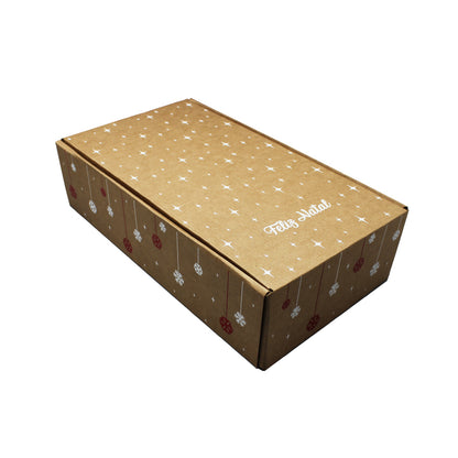 Cantinetta Bottle Boxes - Kraft - "Feliz Natal"