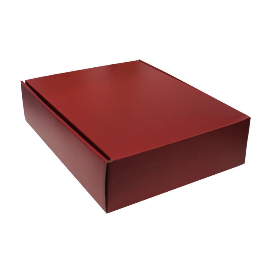 Cantinetta Boxes with White Interior for Bottles - Embossed Laminated - Bordeaux
