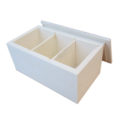 Tea Box with Clasp and Dividers - Wood
