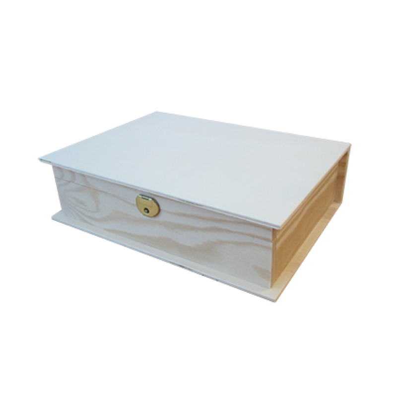 Caja A6 con Cierre para Libro - Madera