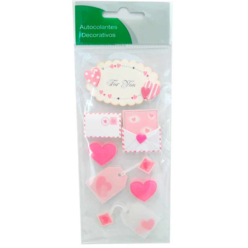 Blister with Decorative Stickers - Pink