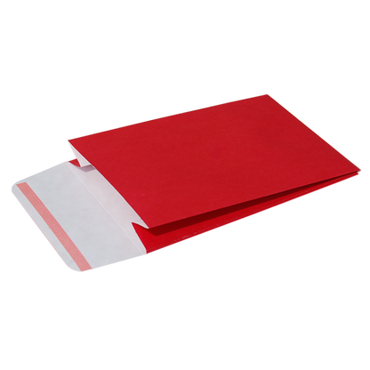 Natural Kraft Paper Envelopes with Self-Adhesive Flap - Red