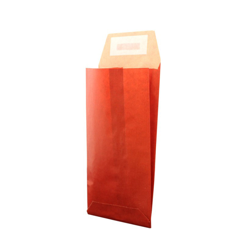 Natural Kraft Paper Envelopes with Self-Adhesive Flap - Red