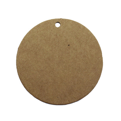 Round Cardboard Tag with Hole - Kraft