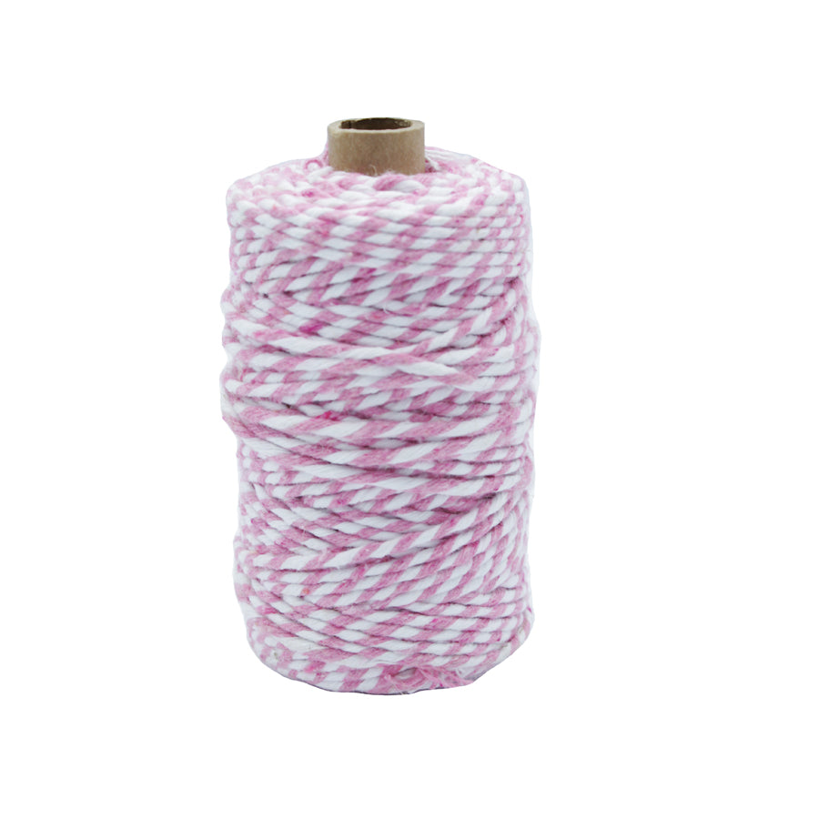 Fio de Algodão - Rosa e Branco