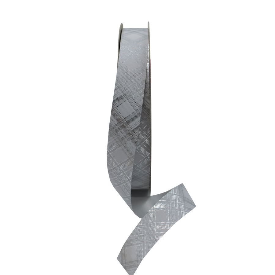 Tartan Ribbon - Silver