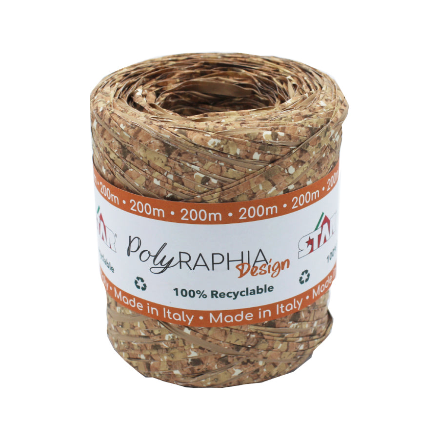 Raffia Ribbon - Brown - "Cork"