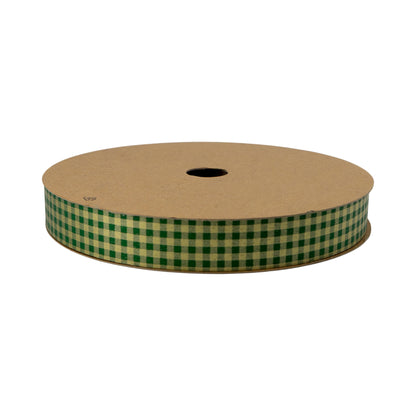Fita Vichy - Ouro e Verde - "Quadrados"