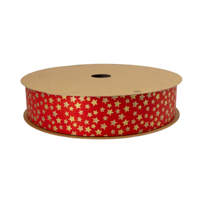 Cinta Pintada - Rojo y Oro - "Estrellas"