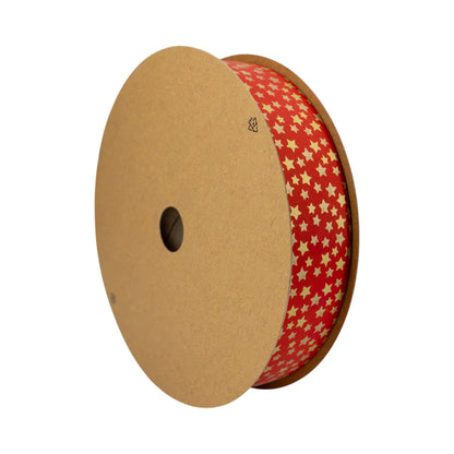 Cinta Pintada - Rojo y Oro - "Estrellas"