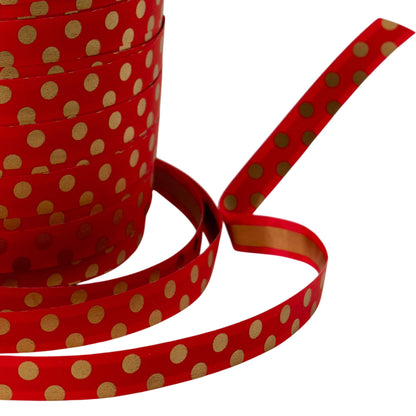 Cinta Dots Stripes - Roja y Oro - "Bolas"
