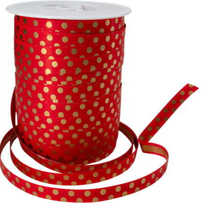 Cinta Dots Stripes - Roja y Oro - "Bolas"