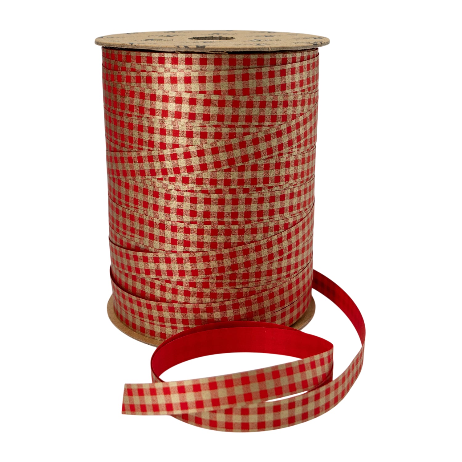 Vichy Ribbon - Gold and Red - "Squares"
