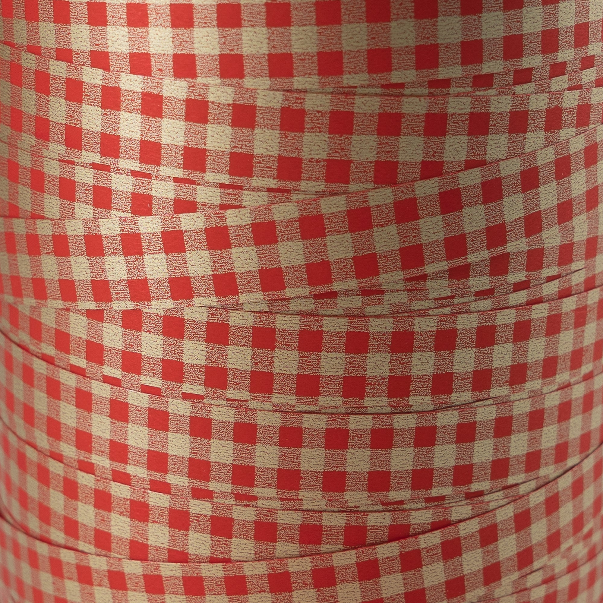 Vichy Ribbon - Gold and Red - "Squares"