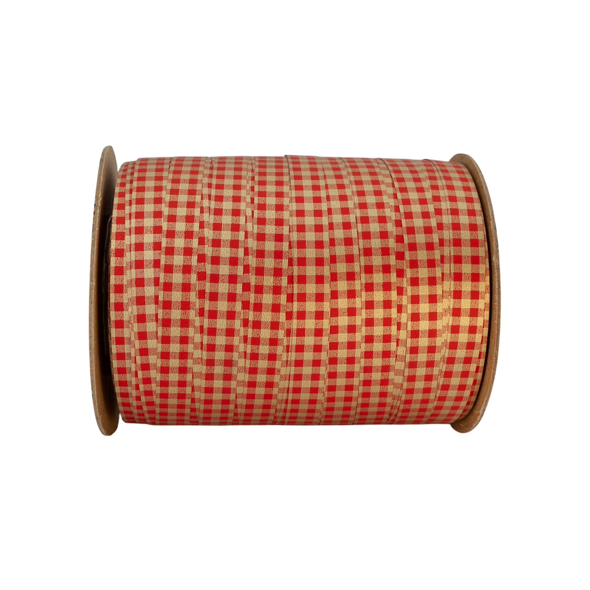 Vichy Ribbon - Gold and Red - "Squares"