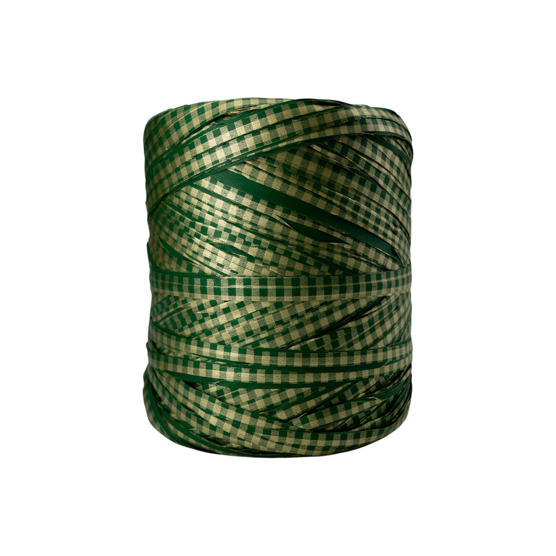 Cinta Rafia Vichy - Verde y Oro - "Cuadros"