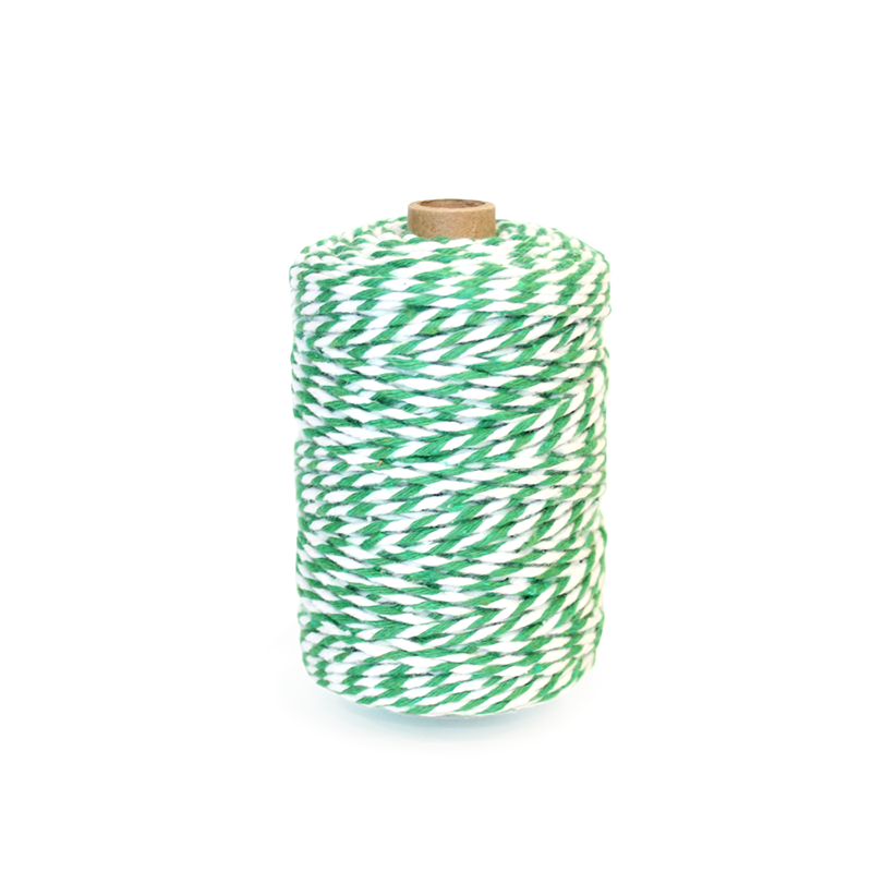 Hilo de Algodón - Verde y Blanco