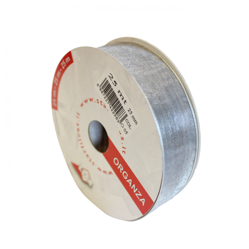 Organza Ribbon - Silver