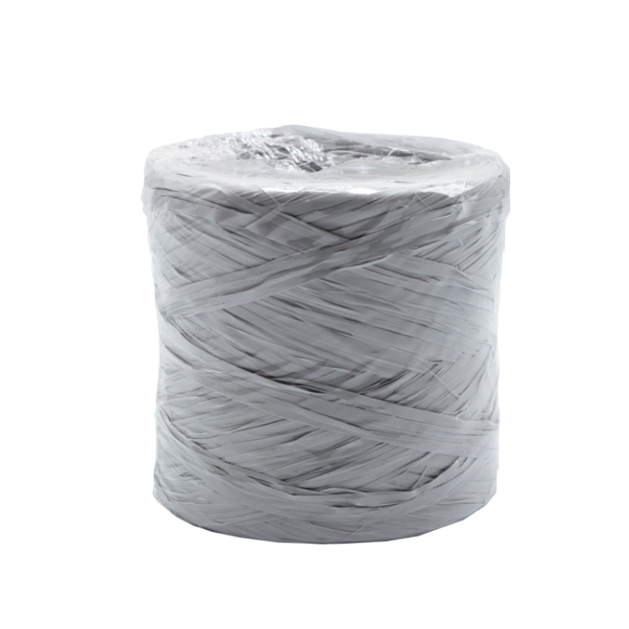 Star Metallic Raffia Ribbon - Silver - "Bolas"