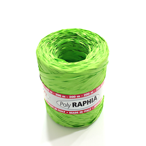 Star Metallic Raffia Ribbon - Lettuce Green