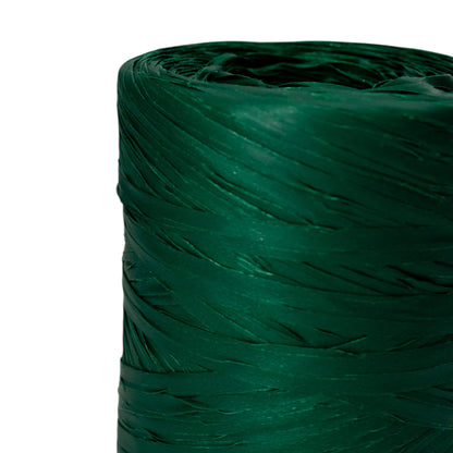 Star Raffia Ribbon - Dark Green