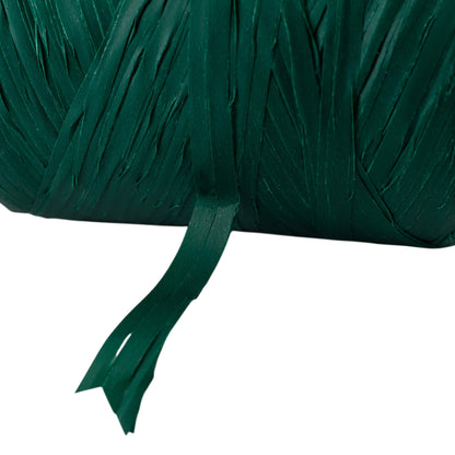 Star Raffia Ribbon - Dark Green