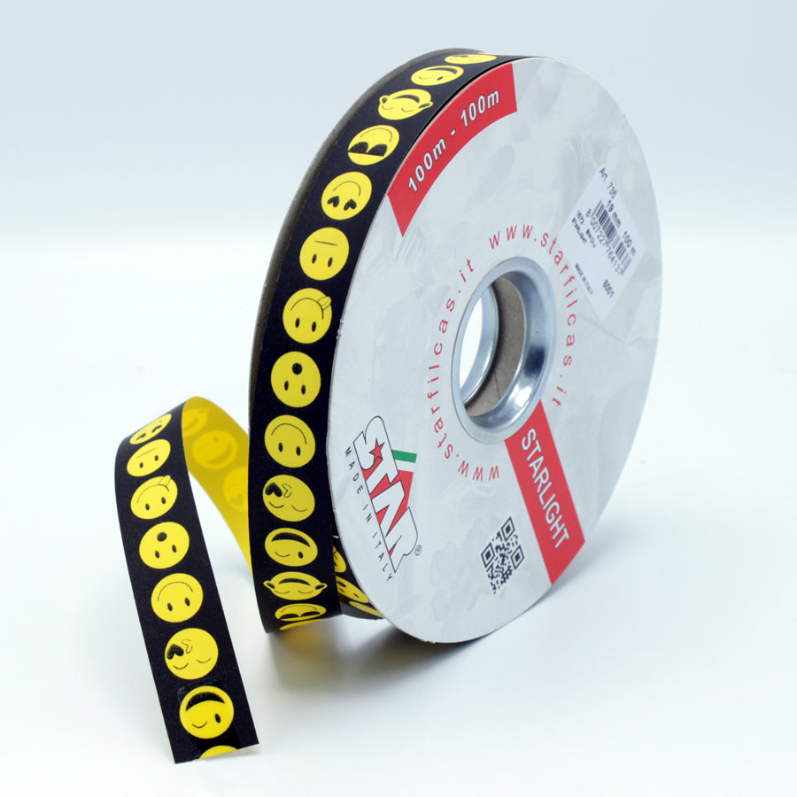 Starlight Ribbon - Black and Yellow - "Emoji"