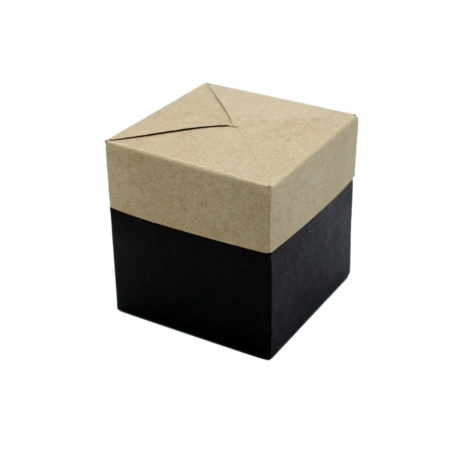 Caixas em Cartolina com Tampa - Preto e Kraft - "Acordeon"