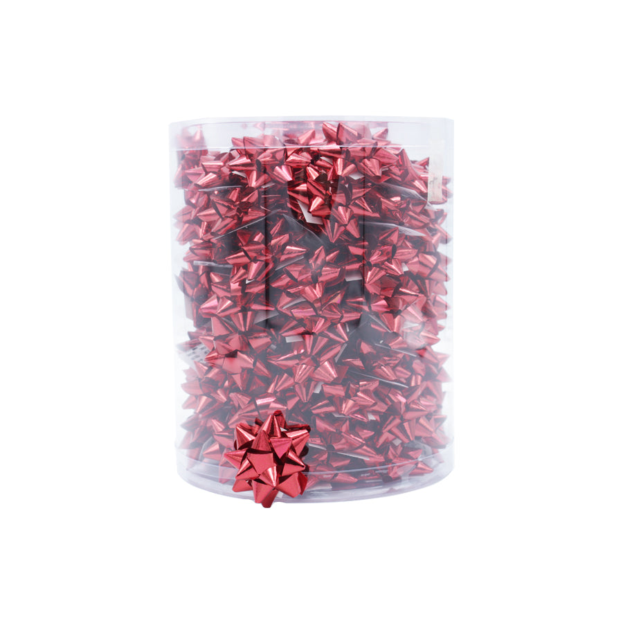 Caixa com 40 Laços de Papel com Adesivo - Vermelho