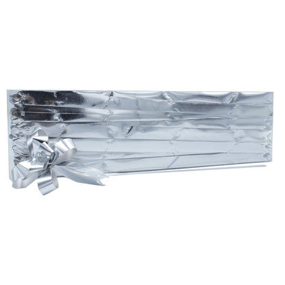 Box with Metallic Pull Bows - Silver