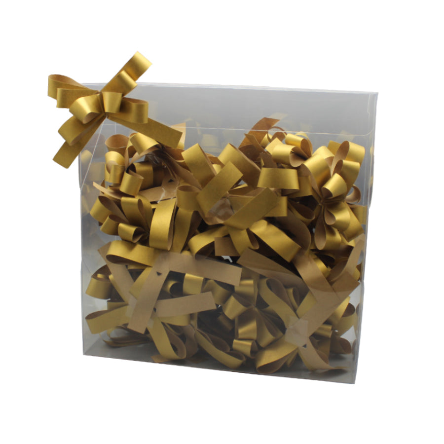 Caja con Lazos Metálicos - Oro