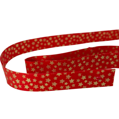 Caixa com Laços Rapid Painted - Vermelho e Ouro - "Estrelas"