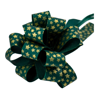 Caja con Lazos Rapid Painted - Oro y Verde - "Estrellas"