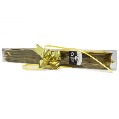 Box with Metallic Pull Bows - Gold