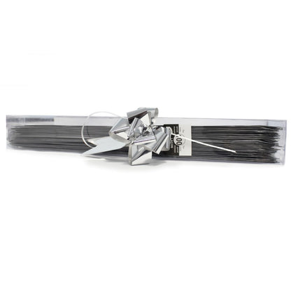 Box with Metallic Pull Bows - Silver