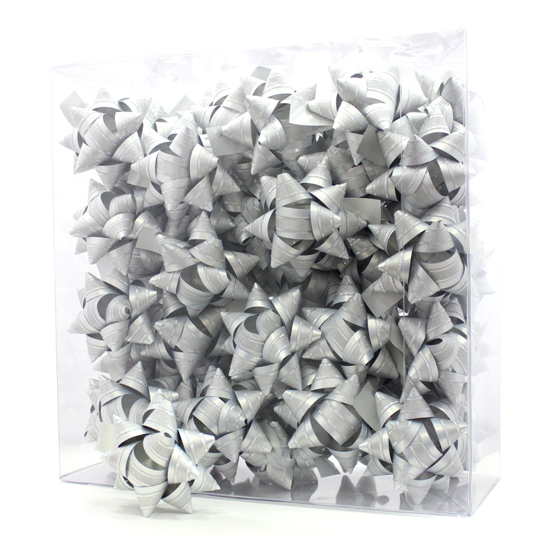 Caja con Lazos Star - Plata con Organza - Twinstars